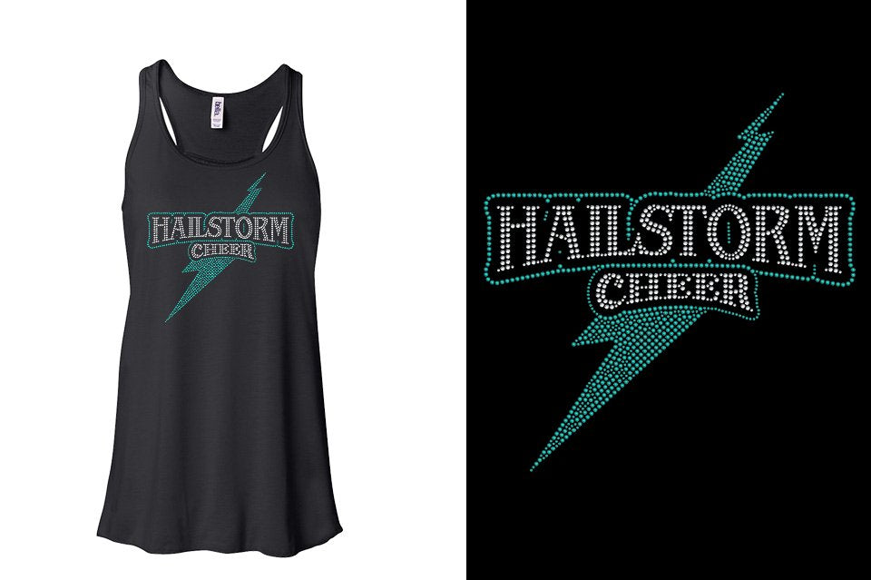 HAILSTORM CHEER Stones 2-Color Youth Flowy Racerback Tank